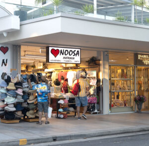 Strolling along Hastings Street looking for little trinkets from The Cove Noosa