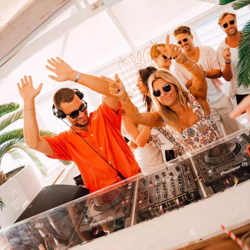 dj dancing onboard catalina