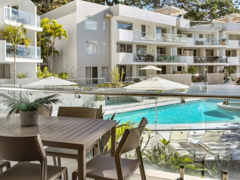 The Cove Noosa Resort room with pool